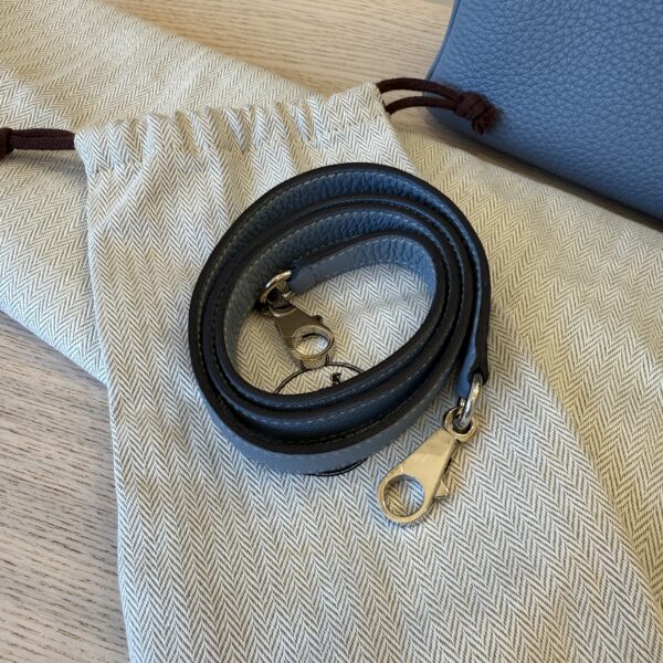 Hermes Kelly Handbag Bleu Lin Togo with Pallladium Hardware 28