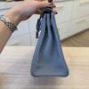 Hermes Kelly Handbag Bleu Lin Togo with Pallladium Hardware 28
