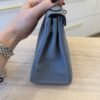 Hermes Kelly Handbag Bleu Lin Togo with Pallladium Hardware 28