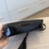 Saint Laurent (YSL) Patent Calfskin Matelasse Monogram Lou Camera Bag Black