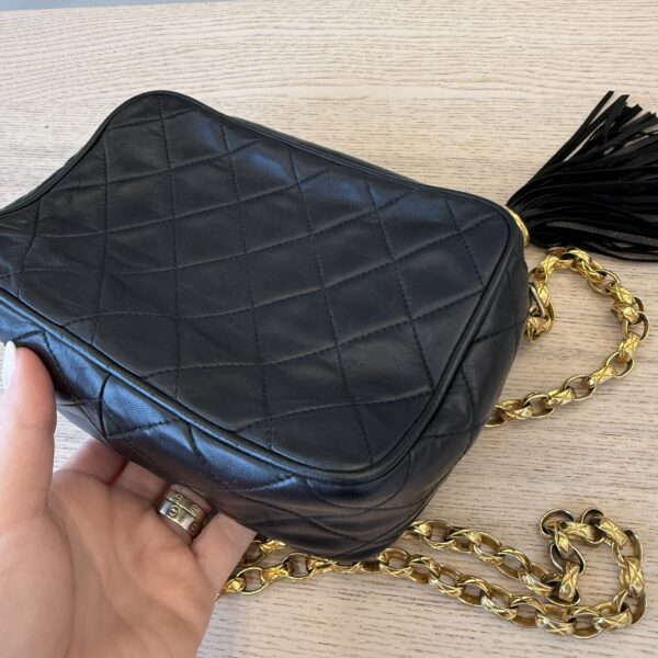 Chanel Vintage Front Pocket Camera Bag Quilted Lambskin Small