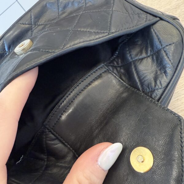 Chanel Vintage Front Pocket Camera Bag Quilted Lambskin Small