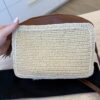 Saint Laurent (YSL) Lou Camera Bag Woven Raffia Small