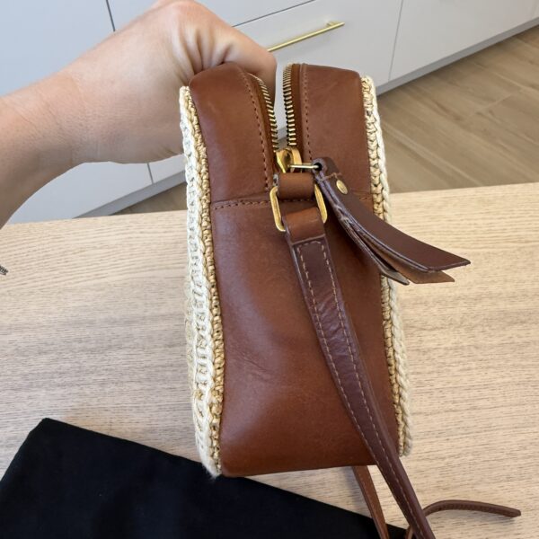Saint Laurent (YSL) Lou Camera Bag Woven Raffia Small