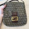 Fendi Zucchino Vitello Tube Messenger Bag Testa di Moro Beige