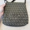 Fendi Zucchino Vitello Tube Messenger Bag Testa di Moro Beige