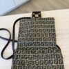 Fendi Zucchino Vitello Tube Messenger Bag Testa di Moro Beige