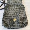 Fendi Zucchino Vitello Tube Messenger Bag Testa di Moro Beige