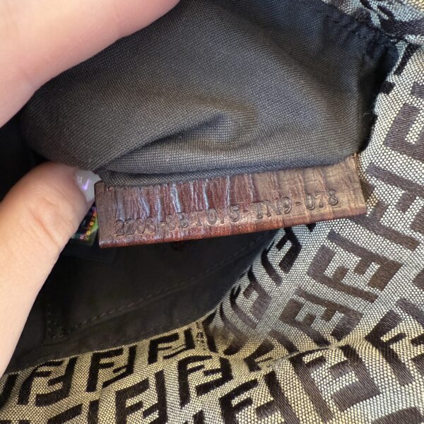 Fendi Zucchino Vitello Tube Messenger Bag Testa di Moro Beige