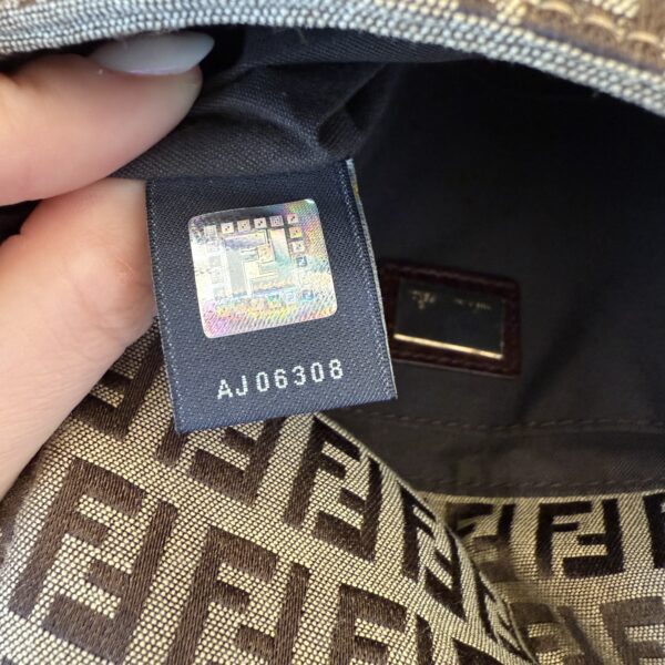 Fendi Zucchino Vitello Tube Messenger Bag Testa di Moro Beige