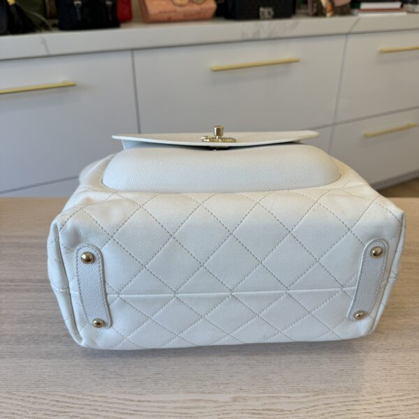 Chanel Caviar Off White Daily Round Tote