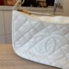 Chanel Vintage Timeless Caviar Shoulder Bag White GHW