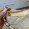 Chanel Vintage Timeless Caviar Shoulder Bag White GHW