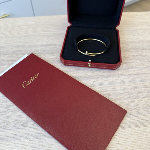 Cartier Juste Un Clou Bracelet, Small Model Gold Diamonds Size 17