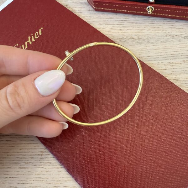 Cartier Juste Un Clou Bracelet, Small Model Gold Diamonds Size 17