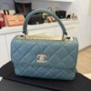 Chanel Lambskin Quilted Small Trendy CC Dual Handle Flap Bag Gold Hardware