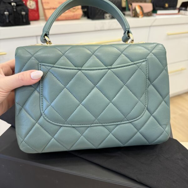 Chanel Lambskin Quilted Small Trendy CC Dual Handle Flap Bag Gold Hardware