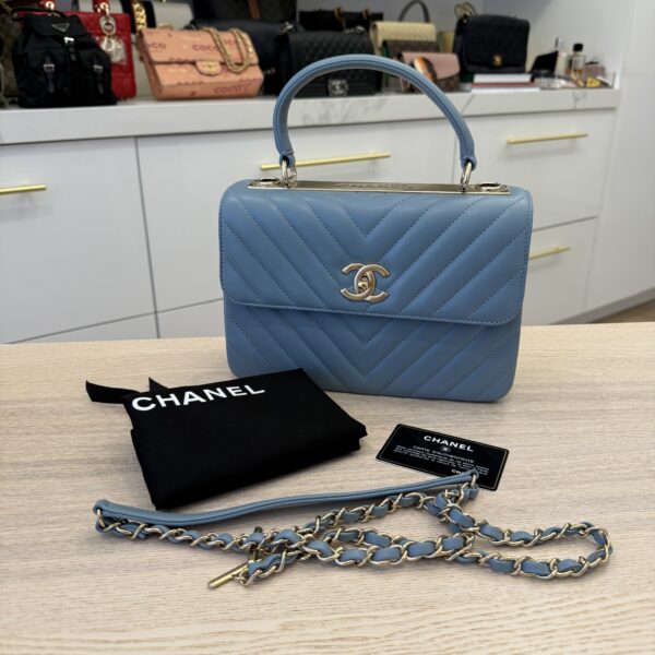 Chanel Lambskin Quilted Small Trendy CC Dual Handle Flap Bag Gold Hardware