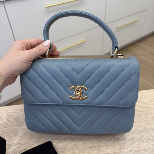 Chanel Lambskin Quilted Small Trendy CC Dual Handle Flap Bag Gold Hardware