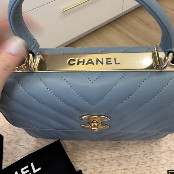 Chanel Lambskin Quilted Small Trendy CC Dual Handle Flap Bag Gold Hardware