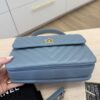 Chanel Lambskin Quilted Small Trendy CC Dual Handle Flap Bag Gold Hardware