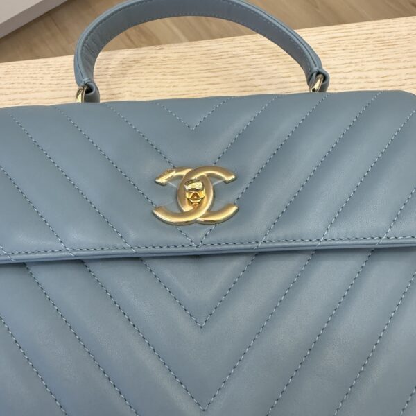Chanel Lambskin Quilted Small Trendy CC Dual Handle Flap Bag Gold Hardware