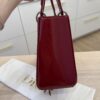 Christian Dior Patent Cannage Medium Lady Dior Silver Hardware