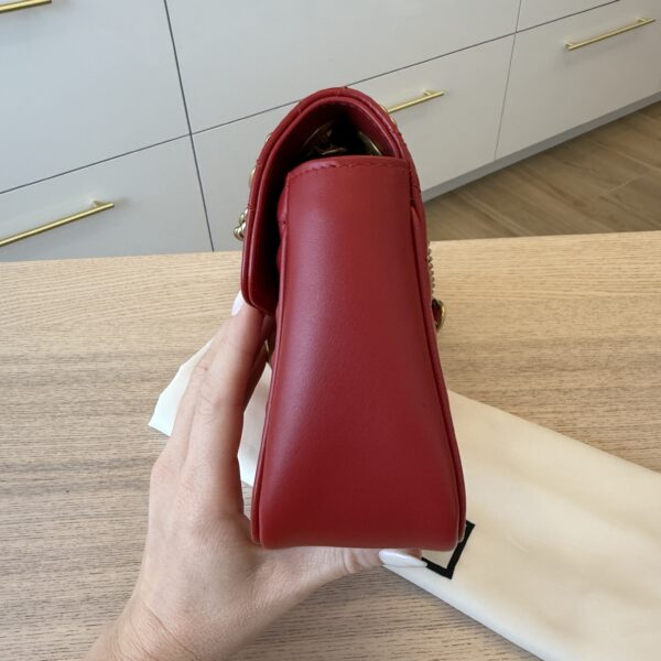 Gucci Matelasse Small GG Marmont Shoulder Bag Red