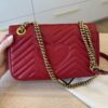 Gucci Matelasse Small GG Marmont Shoulder Bag Red