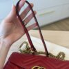 Gucci Matelasse Small GG Marmont Shoulder Bag Red