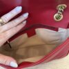 Gucci Matelasse Small GG Marmont Shoulder Bag Red