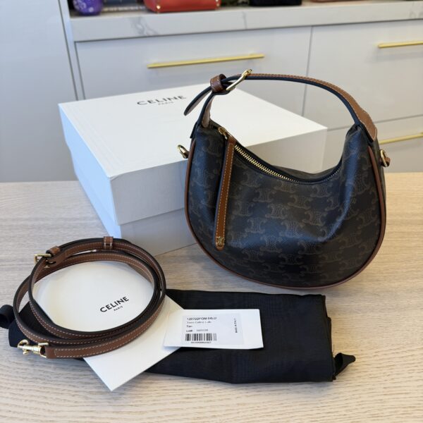Celine Teen Luli in Triomphe Canvas and Calfskin