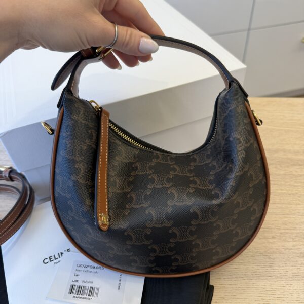 Celine Teen Luli in Triomphe Canvas and Calfskin