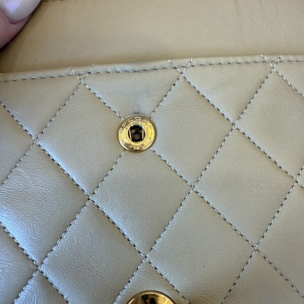 Chanel Medium Vintage Classic Flap with 24K Gold Hardware Beige Claire