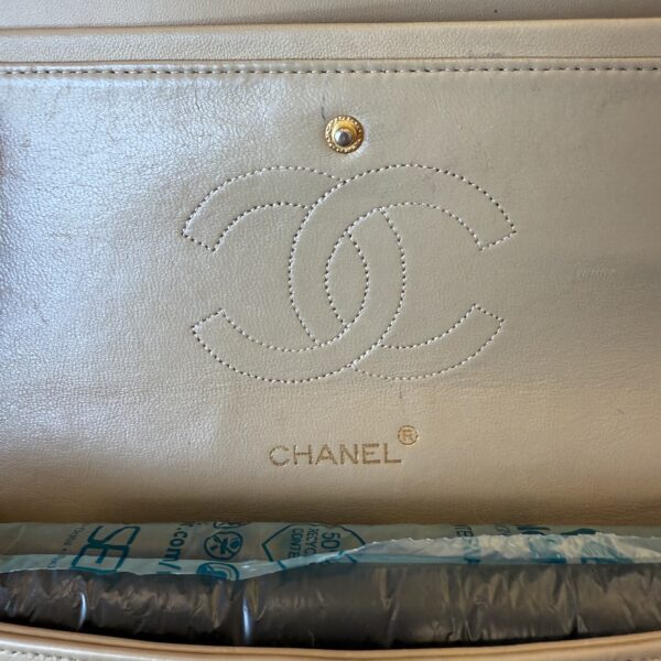 Chanel Medium Vintage Classic Flap with 24K Gold Hardware Beige Claire