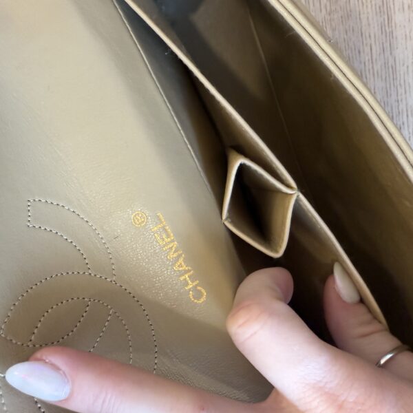Chanel Medium Vintage Classic Flap with 24K Gold Hardware Beige Claire