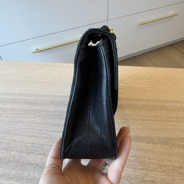 Chanel Lambskin Ribbon Quilted Small Single Flap Black 24K Gold Hardware