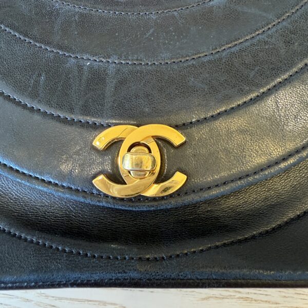 Chanel Lambskin Ribbon Quilted Small Single Flap Black 24K Gold Hardware