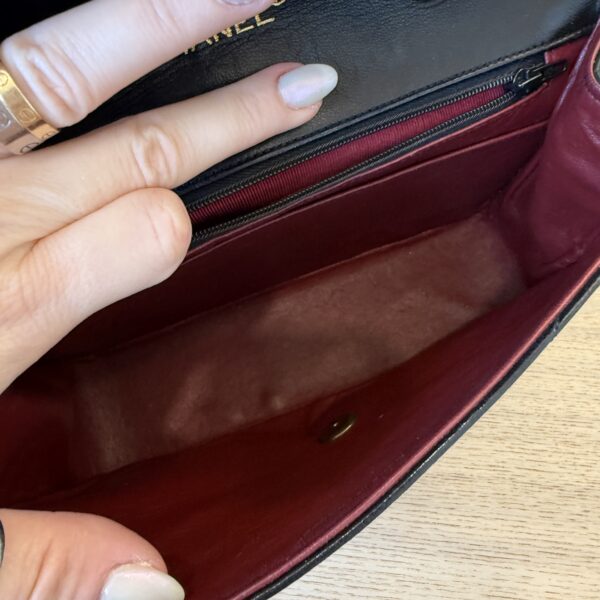 Chanel Lambskin Ribbon Quilted Small Single Flap Black 24K Gold Hardware