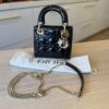 Christian Dior Patent Cannage Mini Lady Dior Black