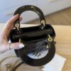Christian Dior Patent Cannage Mini Lady Dior Black