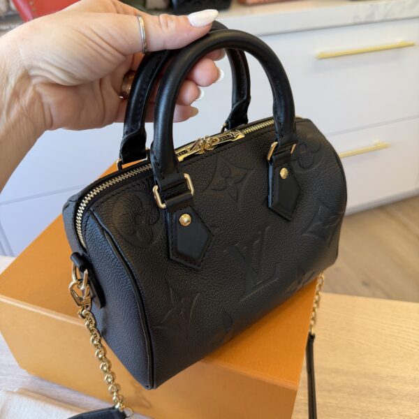 Louis Vuitton Empreinte Monogram Giant Speedy Bandouliere 20 Black