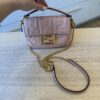 Fendi Nappa FF 1974 Embossed Mini Baguette Rosa Quarzo