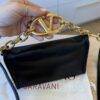 Valentino Garavani VLogo Chain Clutch Bag in Nappa Leather Black