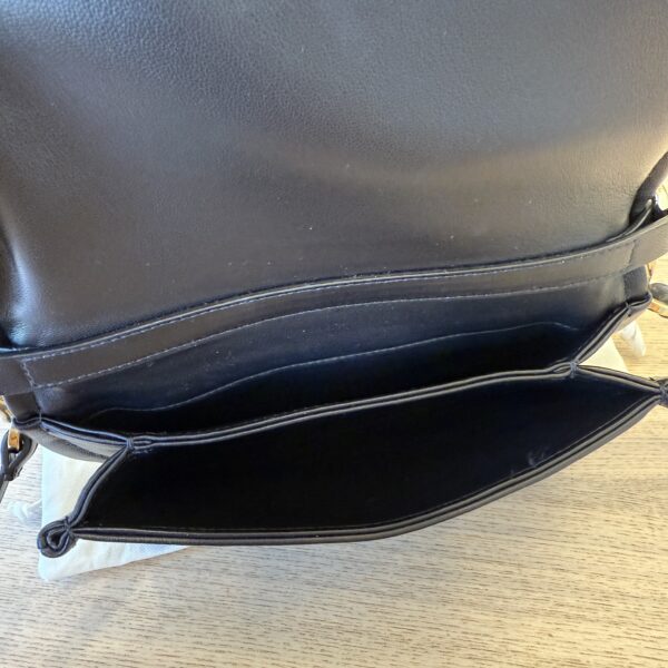 Valentino Garavani VLogo Chain Clutch Bag in Nappa Leather Black