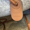 LOEWE Felt Calfskin Small Anagram Square Basket Tote Brown Tan