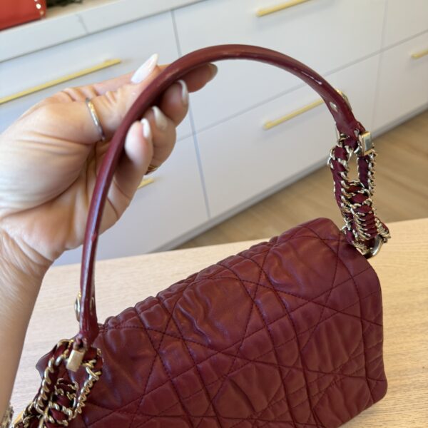 Christian Dior Delices Gaufre Cannage Lambskin Leather Medium Flap Bag
