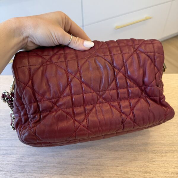 Christian Dior Delices Gaufre Cannage Lambskin Leather Medium Flap Bag