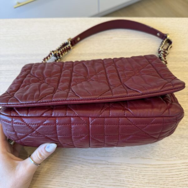Christian Dior Delices Gaufre Cannage Lambskin Leather Medium Flap Bag