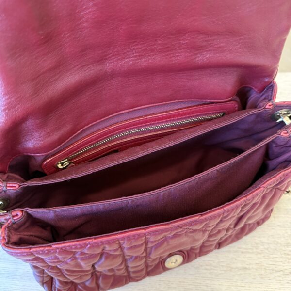 Christian Dior Delices Gaufre Cannage Lambskin Leather Medium Flap Bag